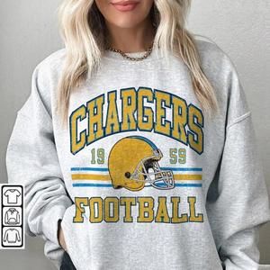 Chargers 1959 Football Sweatshirt, Shirt Retro Style 90S ClassicUnisex Crewneck